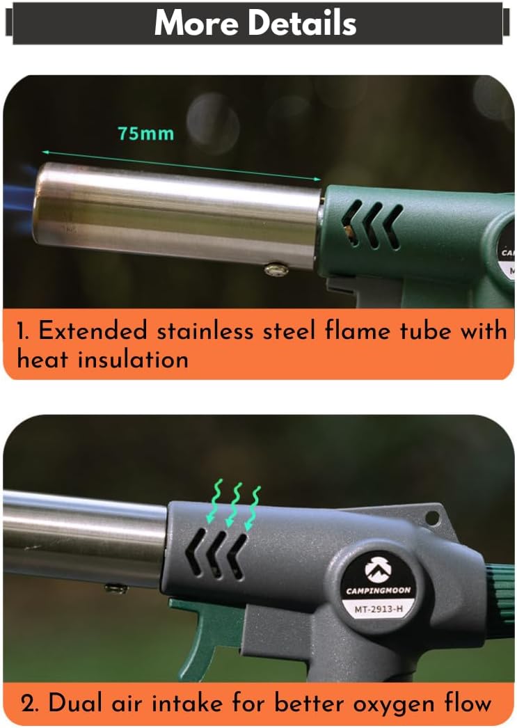 CAMPINGMOON Butane Torch Head MT-2913-G