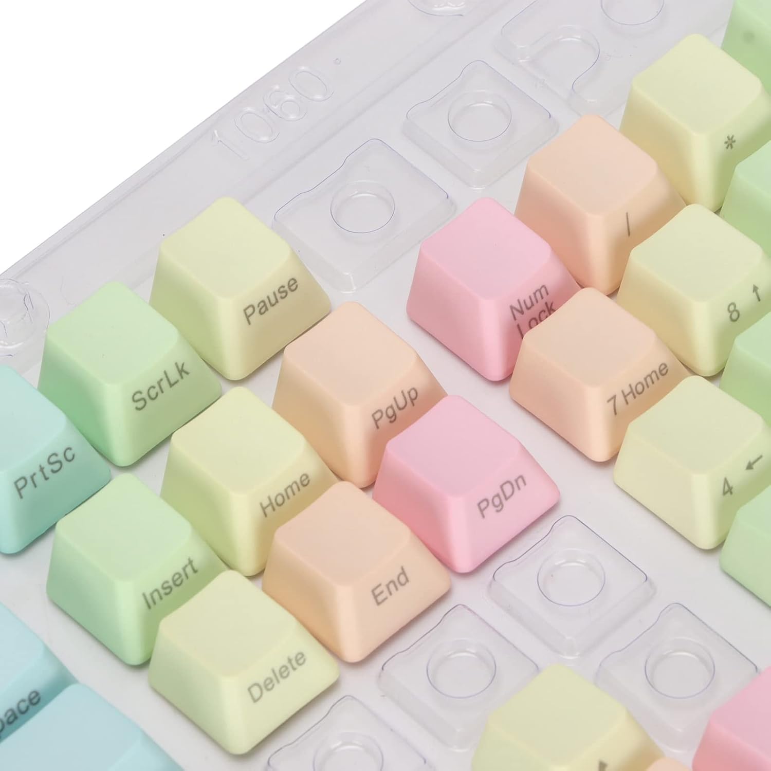 Acogedor 104 Keys PBT Keycaps Set, Dip Dyeing Process Gradient Keycaps Keyboard Keys Replacement, Rainbow Keycaps for 61/87/104 Mechanical Keyboard (Rainbow-Opaque)