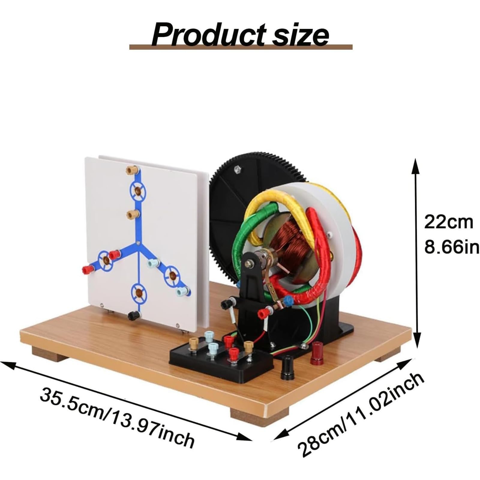 Modelo Físico De Generador Trifásico Ca/CC con Manivela Manual, Modelos De Generadores Dinamo Educativos para Bricolaje, Instrumento Didáctico De Física para Laboratorios Escolares Y