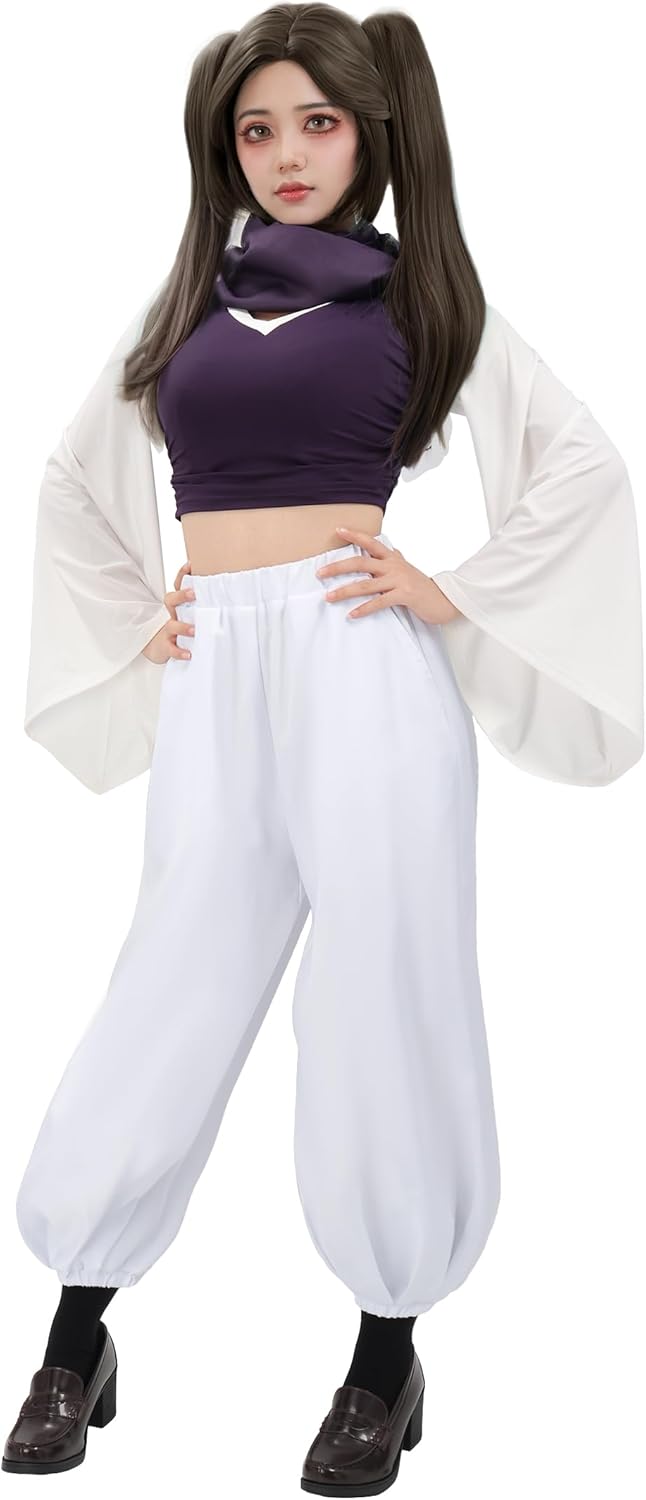 C-ZOFEK Women's Anime Cosplay Costume US Size Kimono Outfit Pants with Scarf Female Version