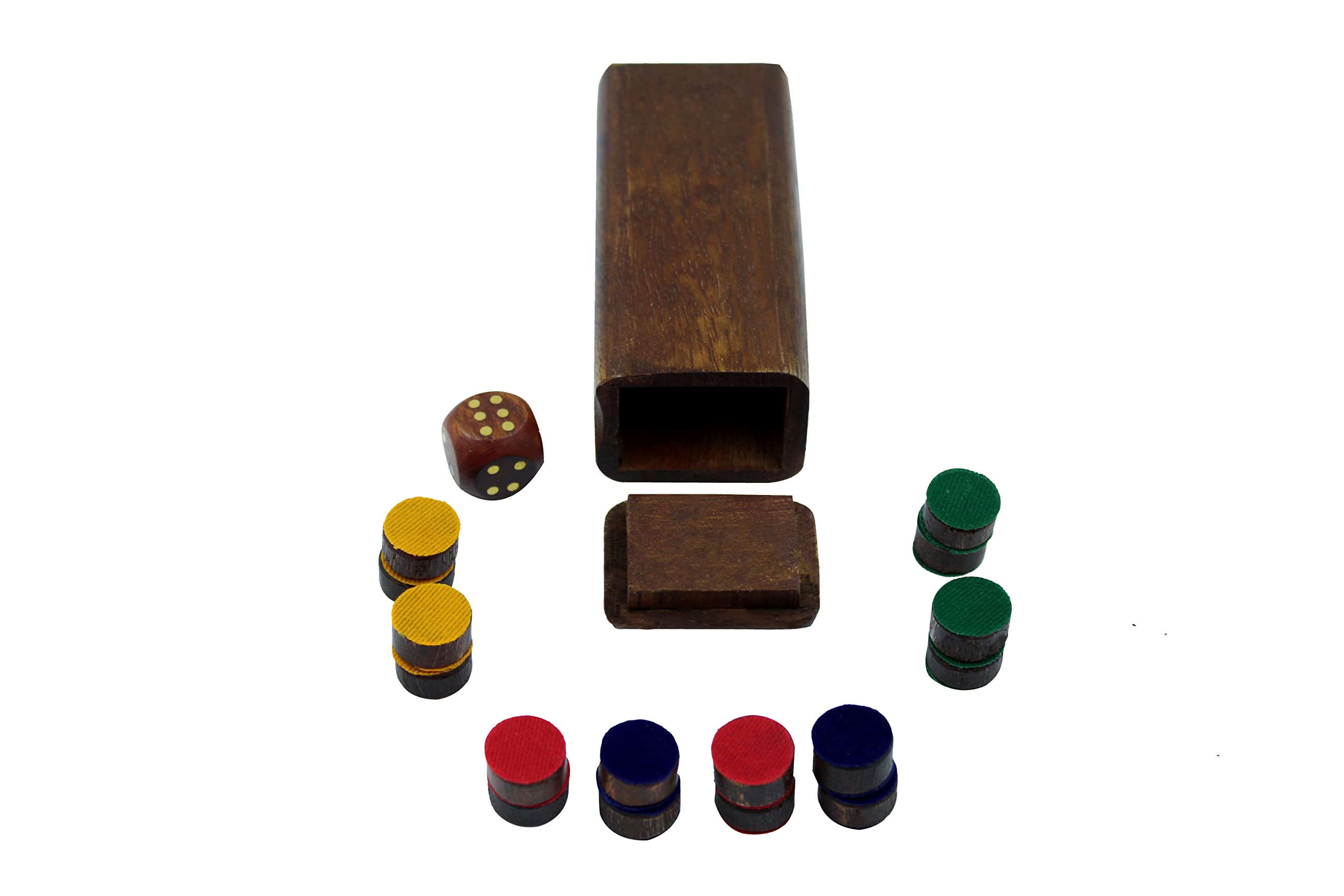 The Mind Challenge wooden Ludo coins 16 & 1 dice with wooden box (4 coins free) (B08P4CW1T9) Amazon Price History, Amazon Price Tracker