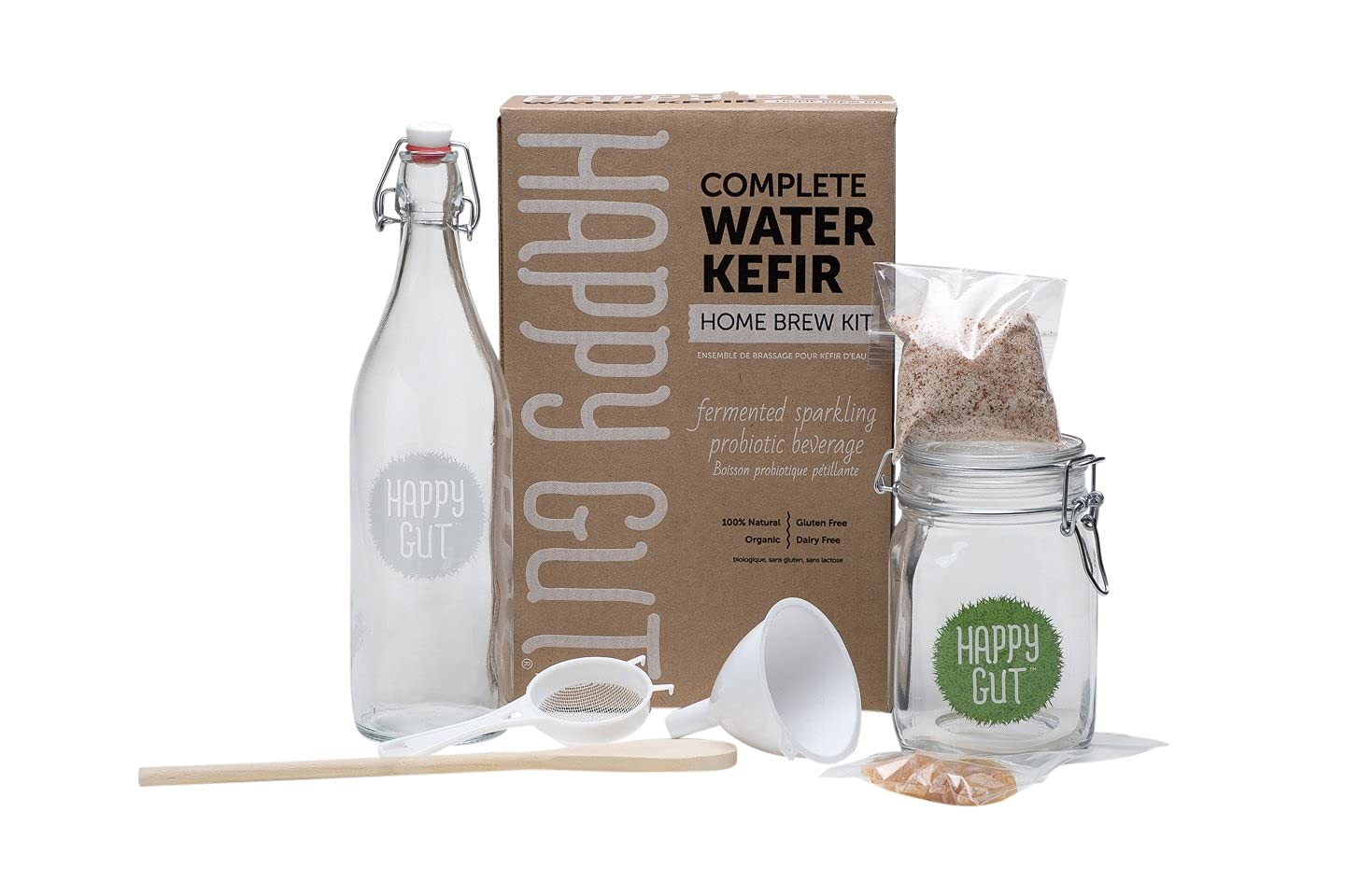 Buy Water KEFIR Starter KIT by Happy Gut Includes Live Water kefir