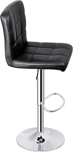 Miniatura 5 de ZenStyle Taburetes de bar de altura de mostrador, juego de 2 taburetes de bar giratorios ajustables de piel sintética para taburete de cocina,