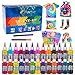 Produktbild Flyqiuty Tie Dye Kit, 26 Färben Batikfarben Set DIY Textilfarbe Stoff Farben Kit, Ungiftige Hemd Stoff Farbe Graffiti Dye zum Kleidung Kunsthandwerk Spiele Aktivität für Kinder und Erwachsene