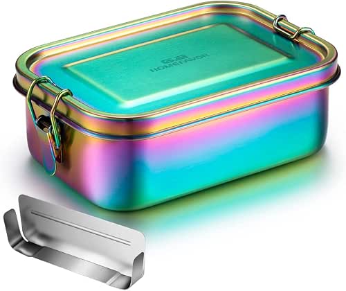 G.a HOMEFAVOR Edelstahl Brotdose Bento Box Auslaufsicher Metall Lunchbox 800ml