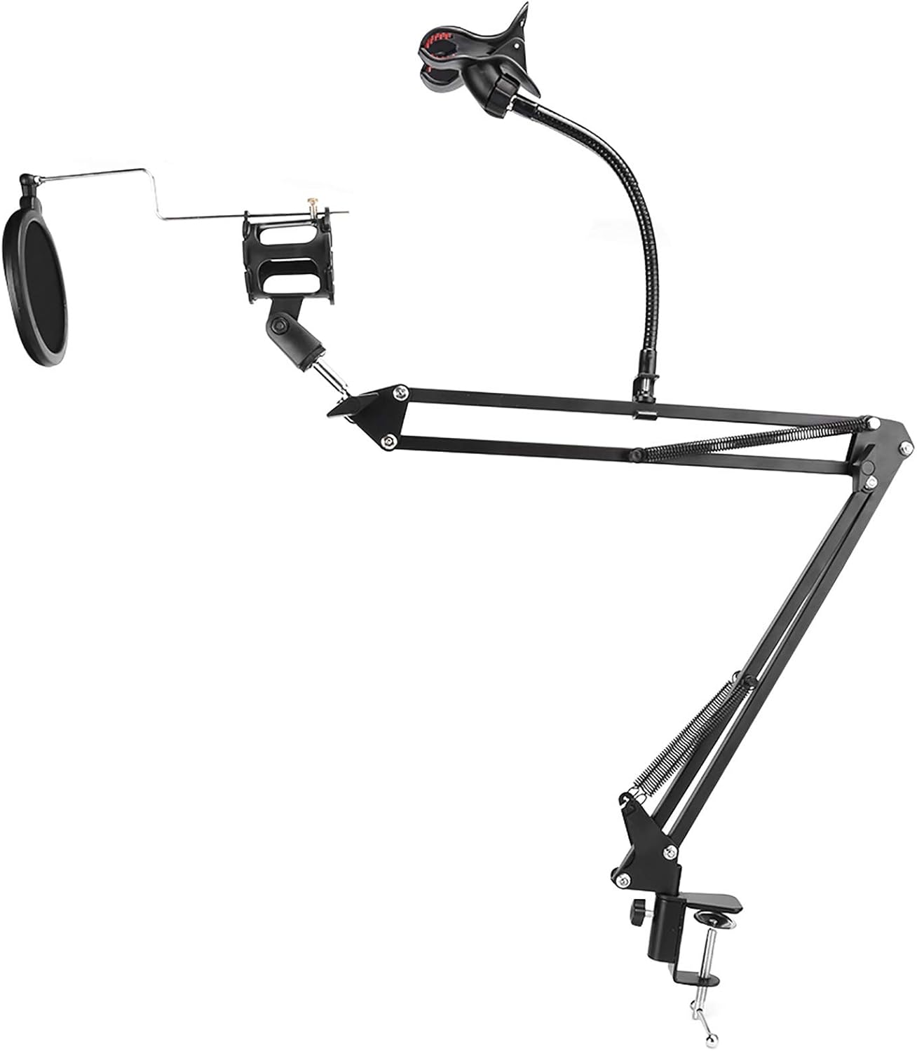 マイクスタンド 放送スタジオ用ラジオ用ライブ放送用録音用マイクブラケット調整可能