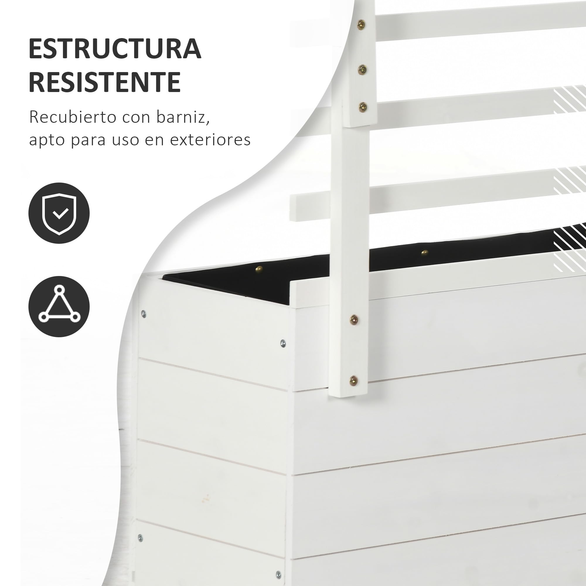 Outsunny Jardinera con Enrejado de Madera Macetero de Jardín con 4 Ruedas Soporte para Trepadora y Tela no Tejida para Cultivos Plantas Verduras en Exterior 76x30x155 cm Blanco