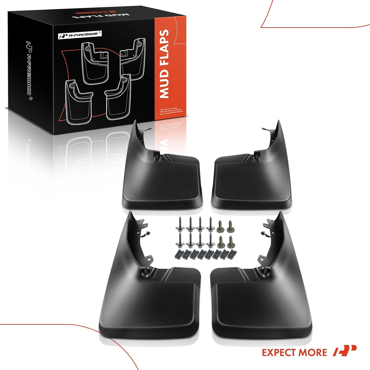 A-Premium 4PCS Mud Flaps Splash Guards Compatible with Dodge, Ram Vehicles - Ram 1500 2009-2010 2500 3500 2010, 1500 2500 3500 2011-2016, (W/o Fender Flares) Front and Rear Mudguards Mudflaps