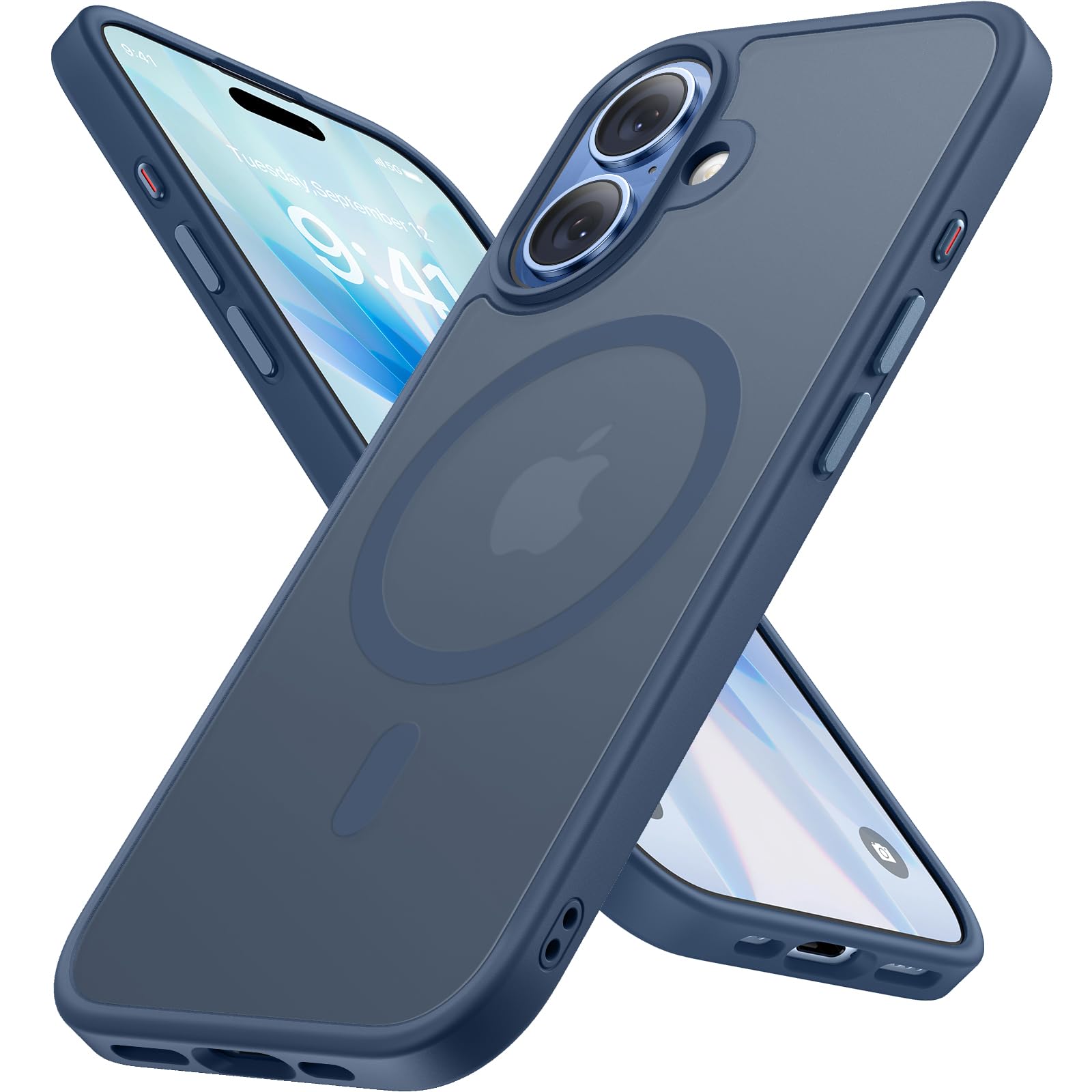 Miracase Magnetisch für iPhone All Series Hülle mit Magsafe [TOP Militärschutz & Magnetkraft] Stoßfest Kratzfest mit Samtiger Haptik Extrem Langlebig Handyhülle für iPhone