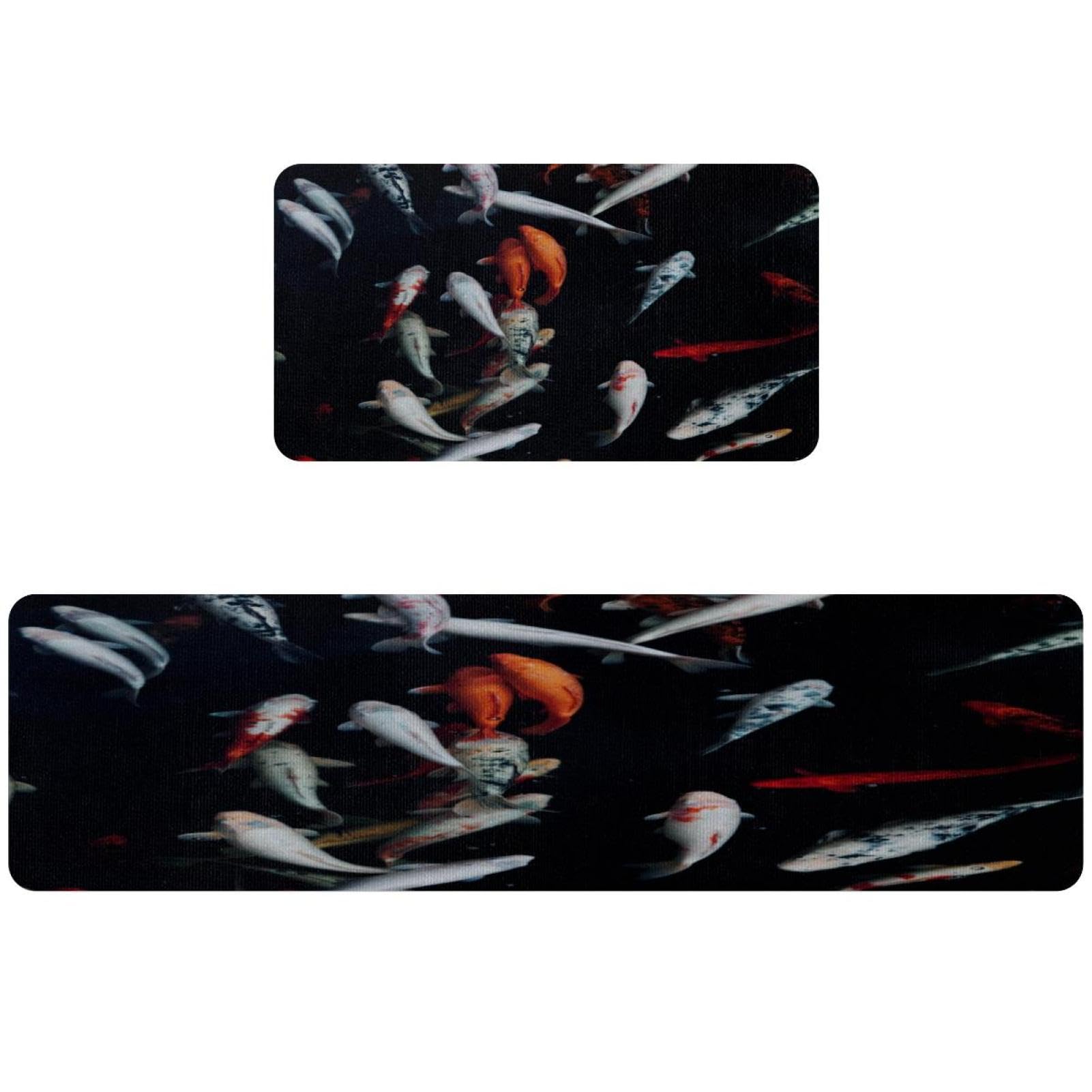 Tapis de cuisine antidérapants lot de 2 lavables design carpe