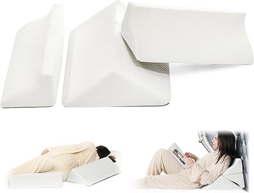 Cuñas de espuma para posicionamiento en la cama  Almohadas de cuña 3 en 1 en forma de R para personas mayores, adultos, pacientes postrados en cama