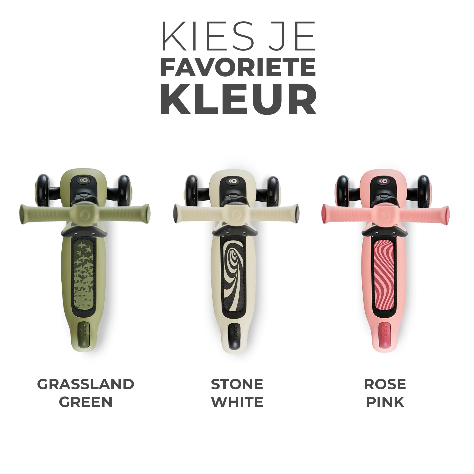 Kinderkraft Halley, Patinete 2 en 1, para Niños, Ajustable, Draisienne, Triciclo, Multifuncional, Bici, 3 Ruedas, LED, De 2 años hasta 50 Kilos, Blanco
