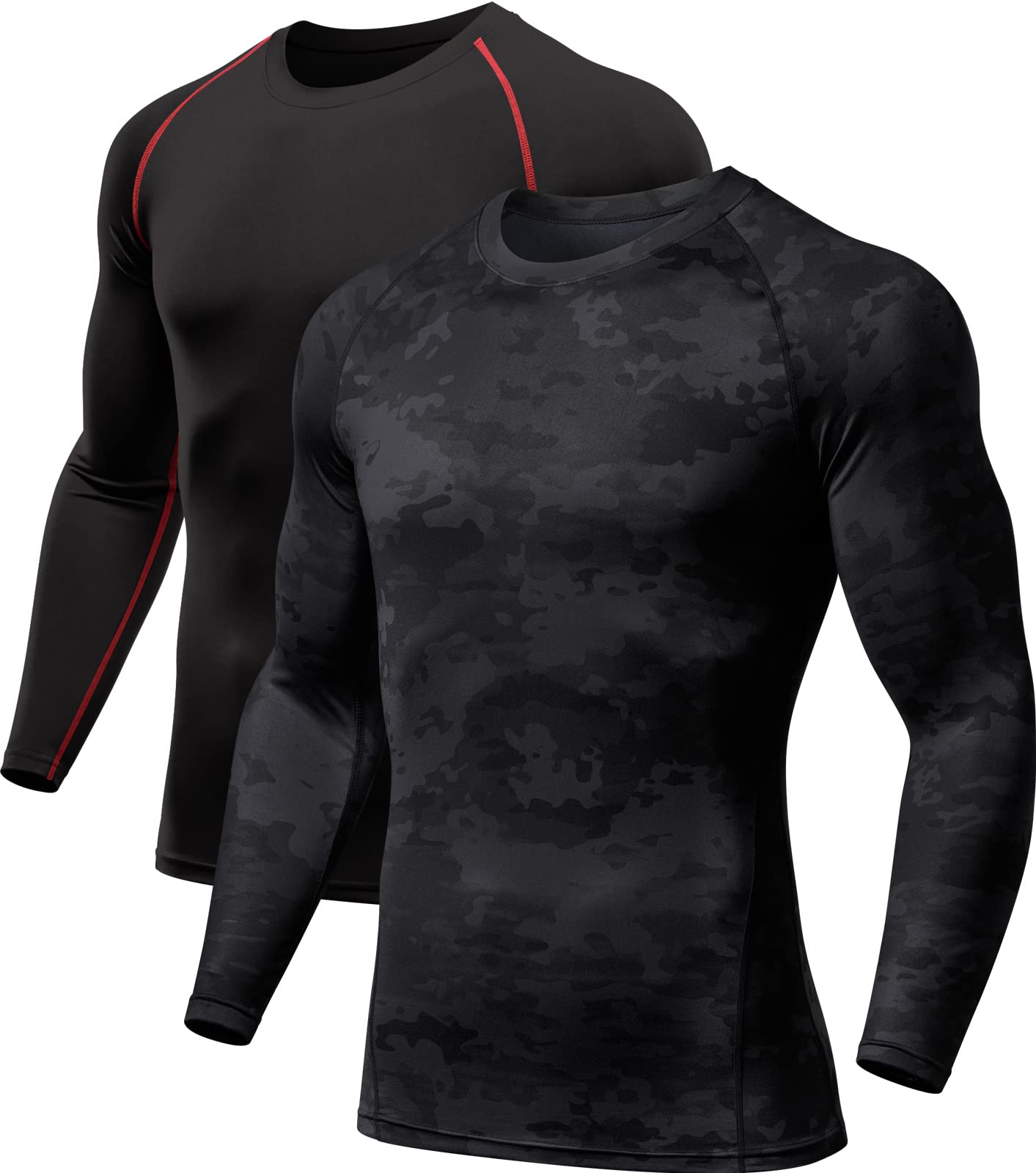 ATHLIO Men's Thermal Long Sleeve Compression Shirts, Winter Gear Sports Base Layer Top, Athletic Running T-Shirt