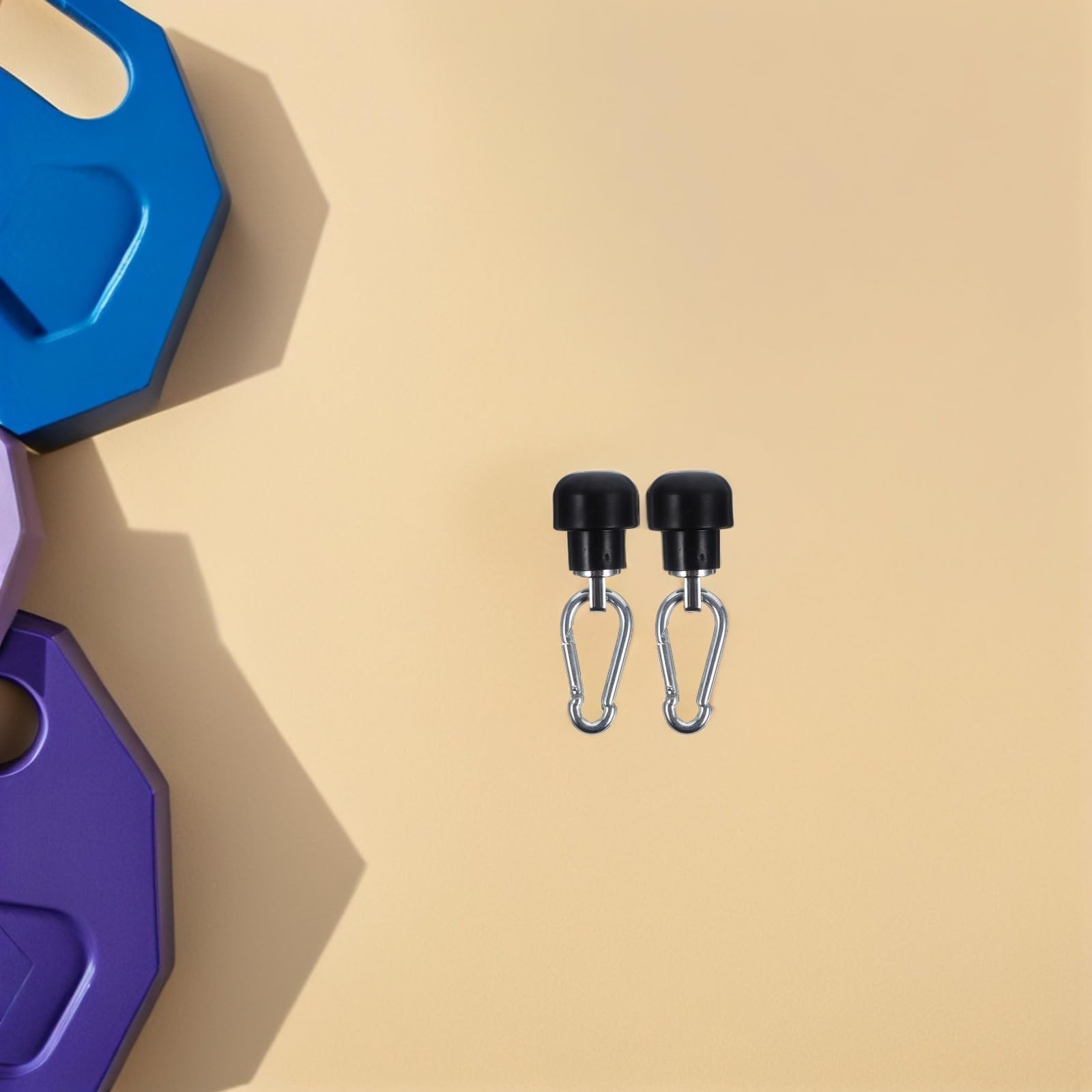 Beaupretty 3 Piezas Mosquetón para Sistemas de Entrenamiento de Gimnasio Conector de Tope de Cable de Acero Accesorio de Precisión para Máquinas y Poleas en Ejercicio