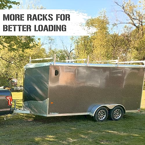 StarONE Adjustable Aluminum Trailer Ladder Rack Fit for Open and Enclosed Trailers