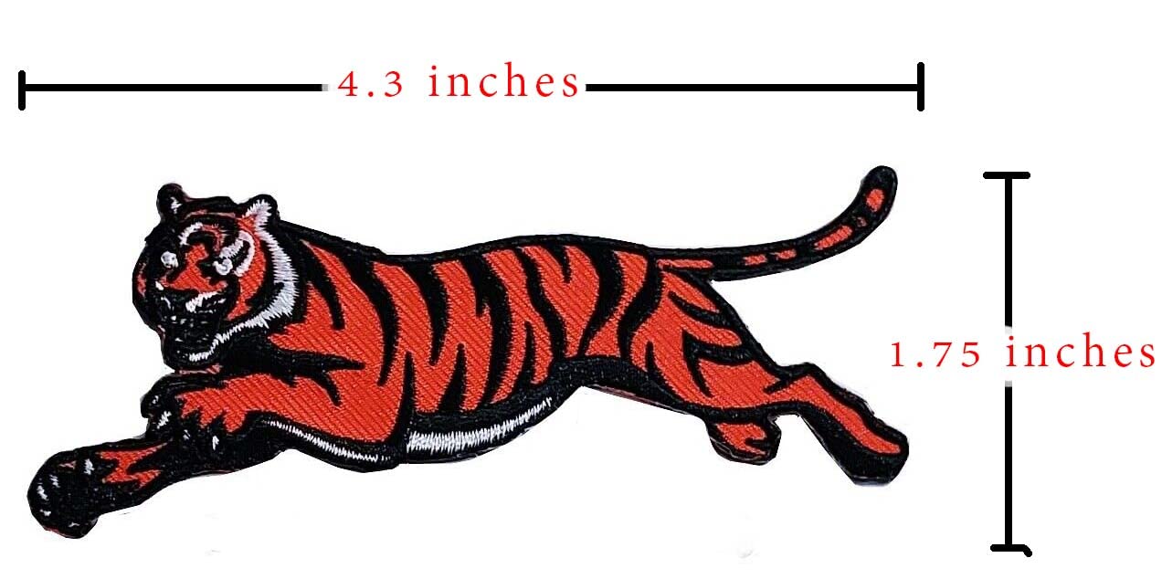 Extra Large Embroidered Applique Patch, Regal Tiger In Baroque - Foto 10