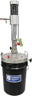 COSMOSTAR P0204 2:1 Stainless Steel Pneumatic Oil Chemical Transfer Pump for 5-Gal Drums, 4GPM 240 PSI Teflon Packing