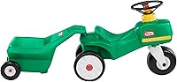 Little Tikes Tractor & Cart Ride-On Toy - Foot-to-Floor for Toddlers Ages 1-5, Steering Wheel, Horn & Durable Tires
