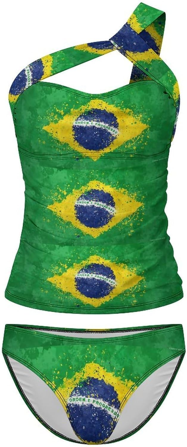 Venezuelan Flag Women's Sporty Two Piece Swimsuits Halter Push Up Bathing Suits Athletic Swimwear XX-Large (2X_l)