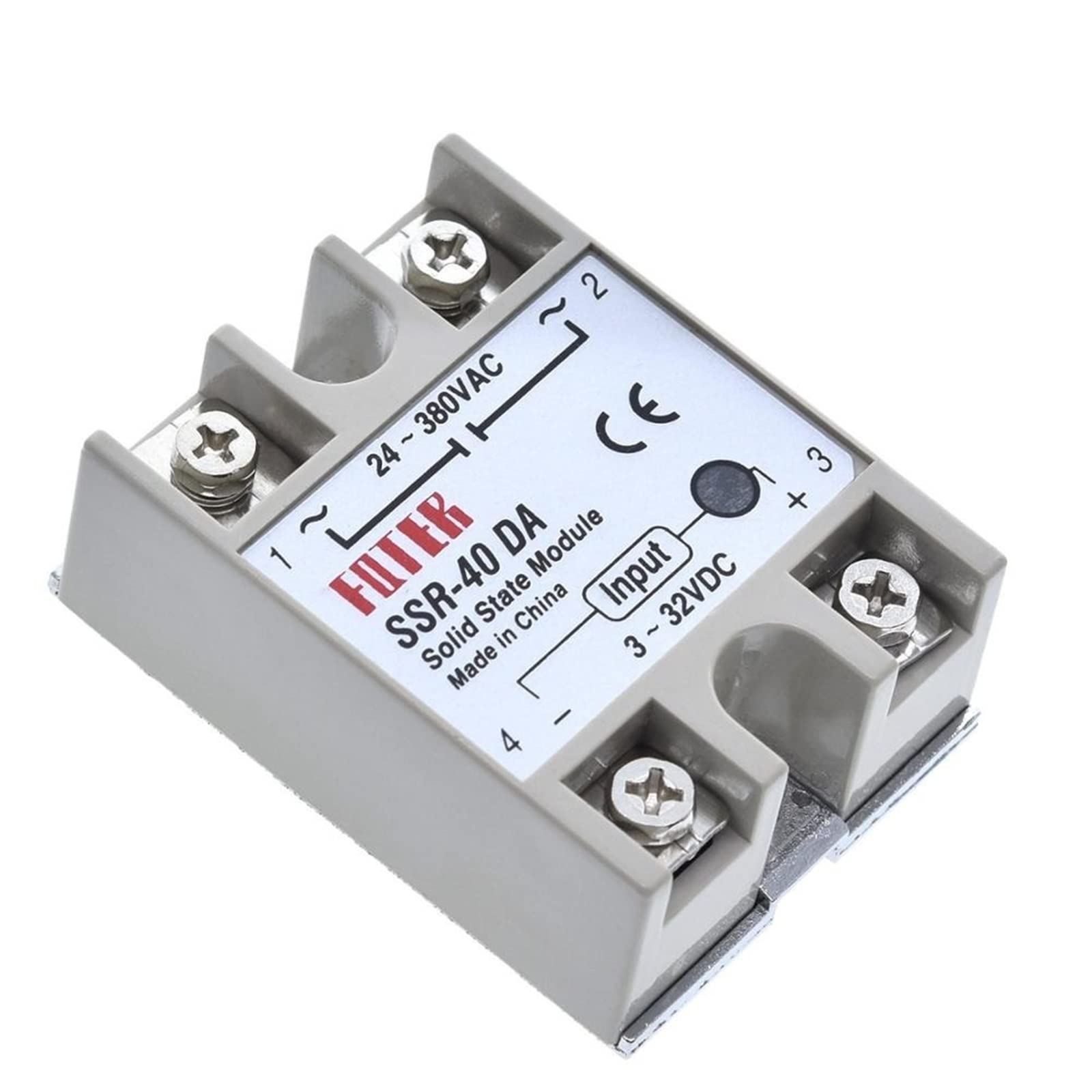 AERBNYEQP Solid State Relay SSR-10DA SSR-25DA SSR-40DA SSR-50DA 10A 25A 40A 50A Actually 3-32V DC to 24-380V AC SSR 10DA 25DA 40DA 50DA