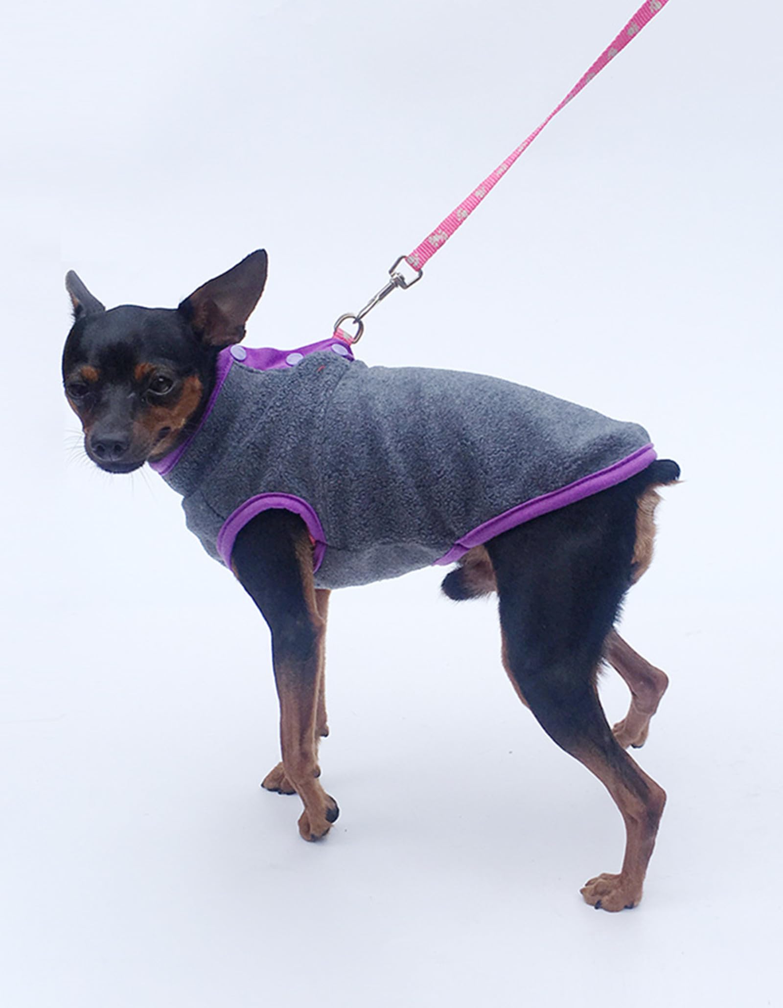 MeiAOBest Pet Clothes, Dog Cold Weather Coat Warm Dog Jumper Soft Fleece Vest Jacket Pullover Costume for Puppies Small Dogs_L(Grey) โ image 1