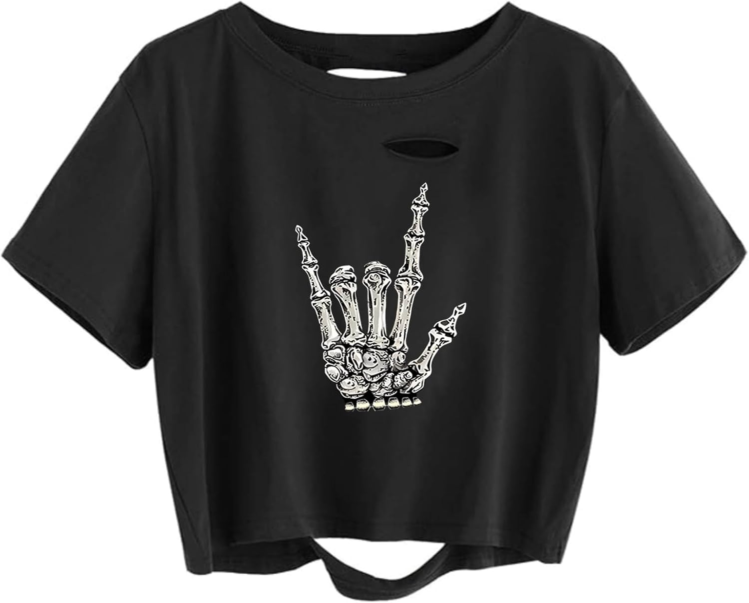 Womens Graphic Oversized Crop Tops Loose Cropped Distressed Tshirt Short-Sleeve Vintage Boxy Tee Shirts