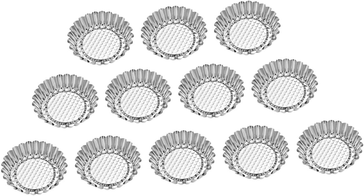 15pcs Reusable Tart Molds Stainless Steel Baking Mold Tart Kitchen Restaurant Bakery Use