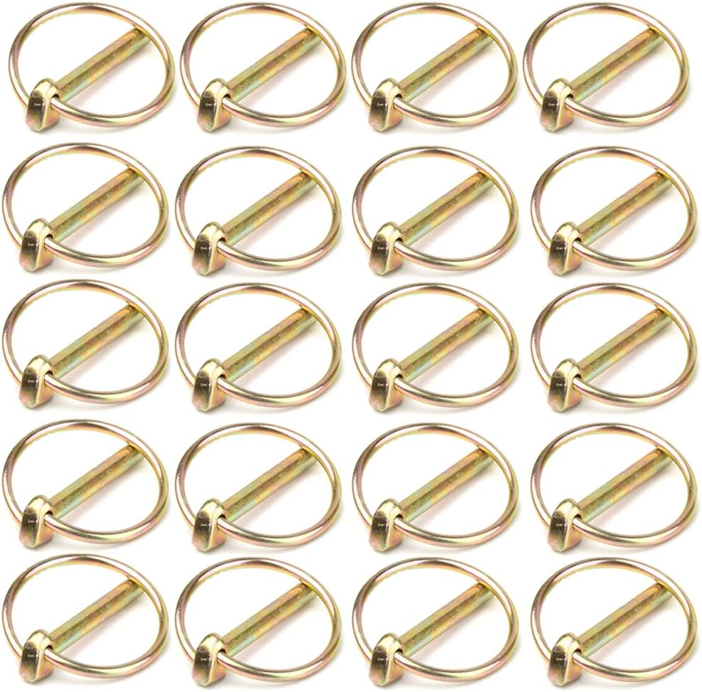 21 PCS 3/16 Lynch Pin Lynch Pin Assortment Kit Shaft Locking Pin,Heavy Duty Lynch Pin for Farm Tractors Trailers Mower