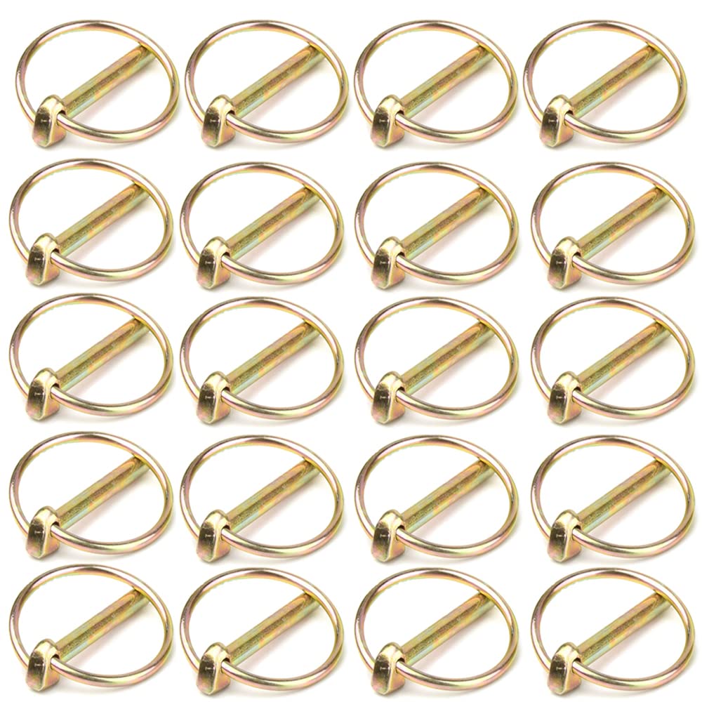 21 PCS 3/16 Lynch Pin Lynch Pin Assortment Kit Shaft Locking Pin,Heavy Duty Lynch Pin for Farm Tractors Trailers Mower