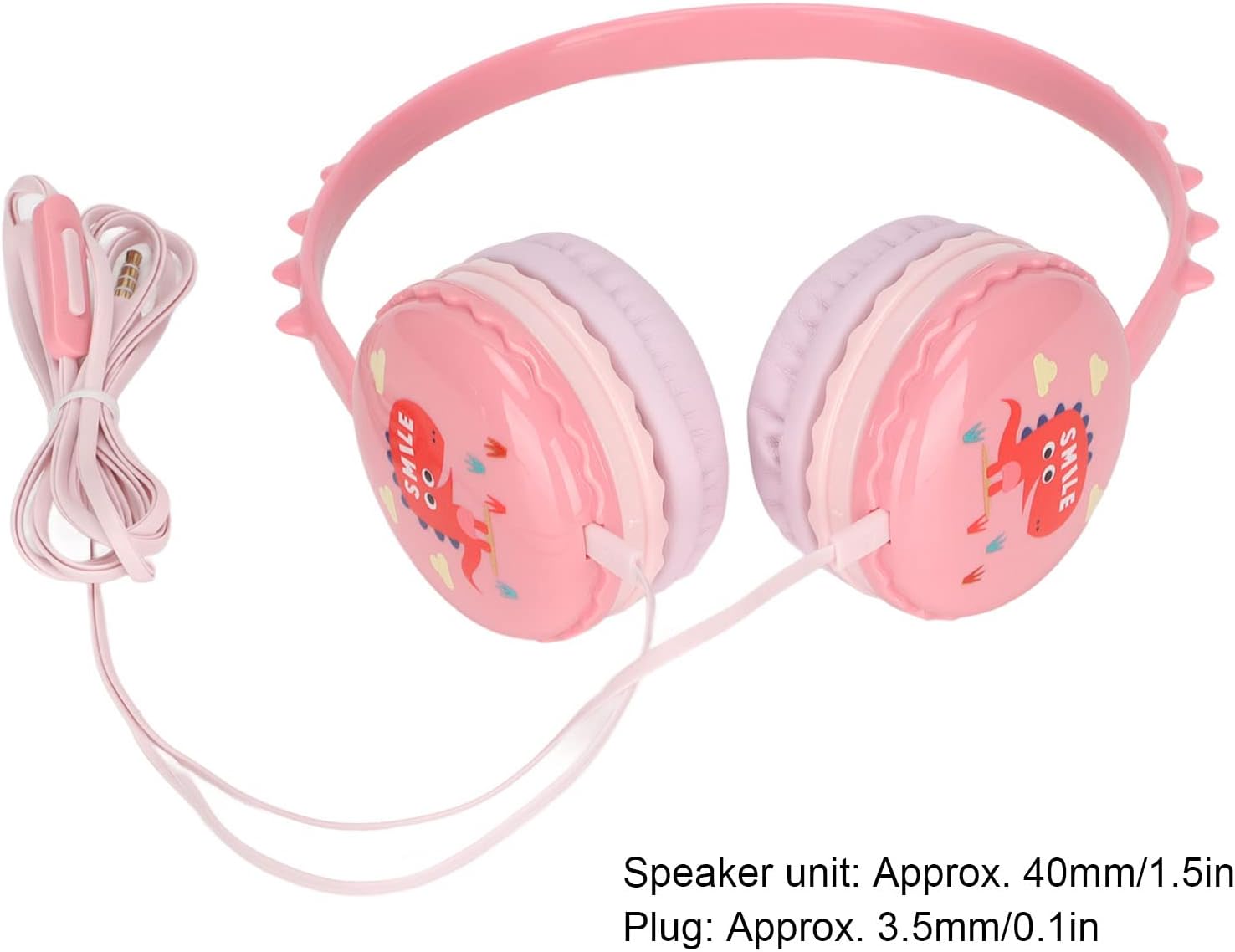 Kids Headphones with Microphone,Kids Wired Headphone 3.5mm Jack Stereo Headband Cute Childs Dinosaur Headset for PC Tablets()
