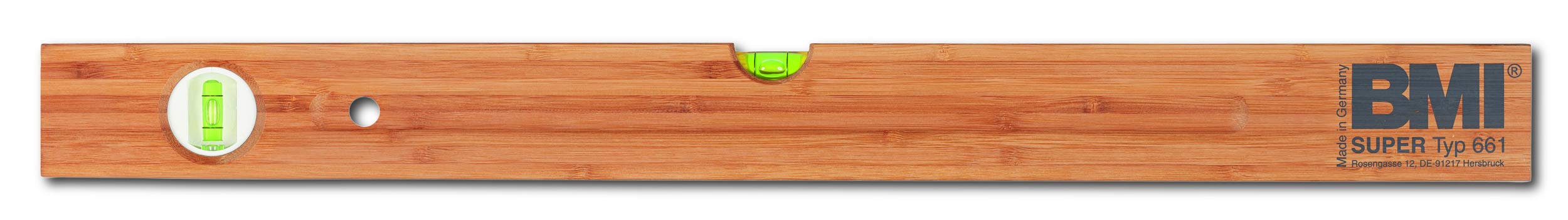 BMI 661100 livella 100 cm di legno duro, marrone
