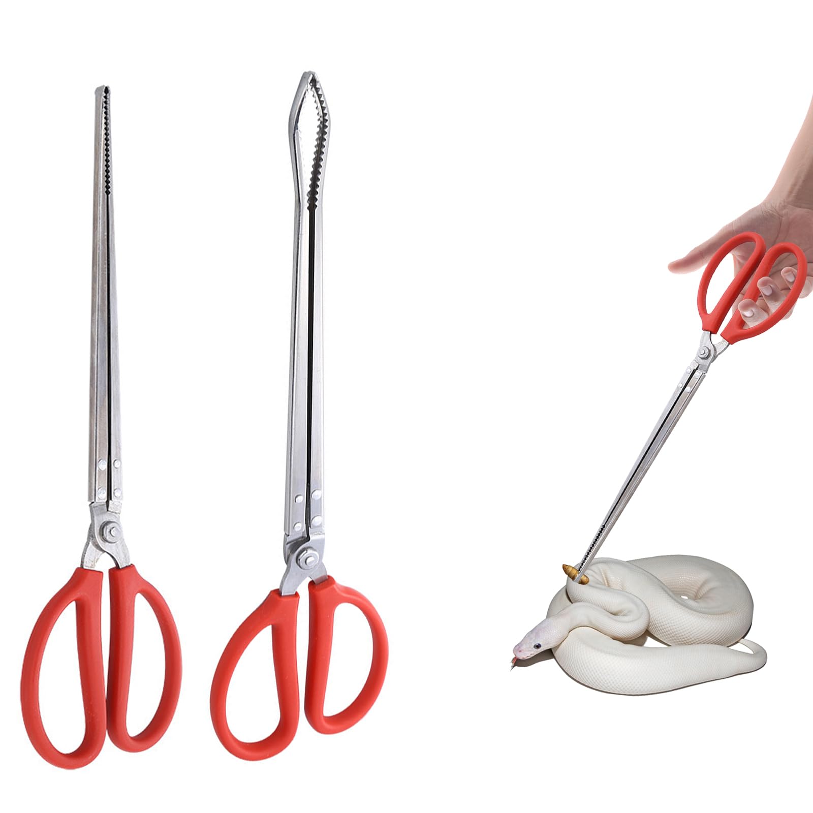 2 pièces Pince à Nourriture Reptile,38cm Extra Longues Pince À Nourriture Reptile,Pince Alimentation Reptile pour Serpents pour Serpent Tortue Lézard Grenouille Araignée