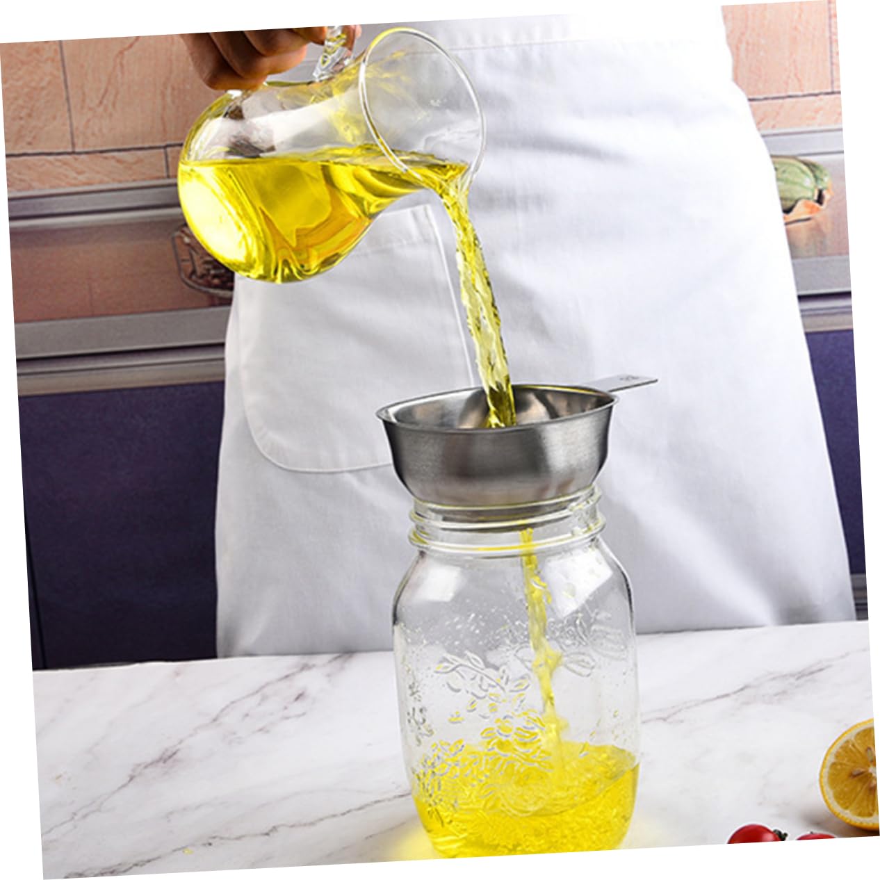 GALPADA 3 Series Embudo De Boca Ancha Embudo Boca Ancha Para Salsa De Vino o De Tarro o De Liquido De Acero Inoxidable Silver 2 Piezas X 3