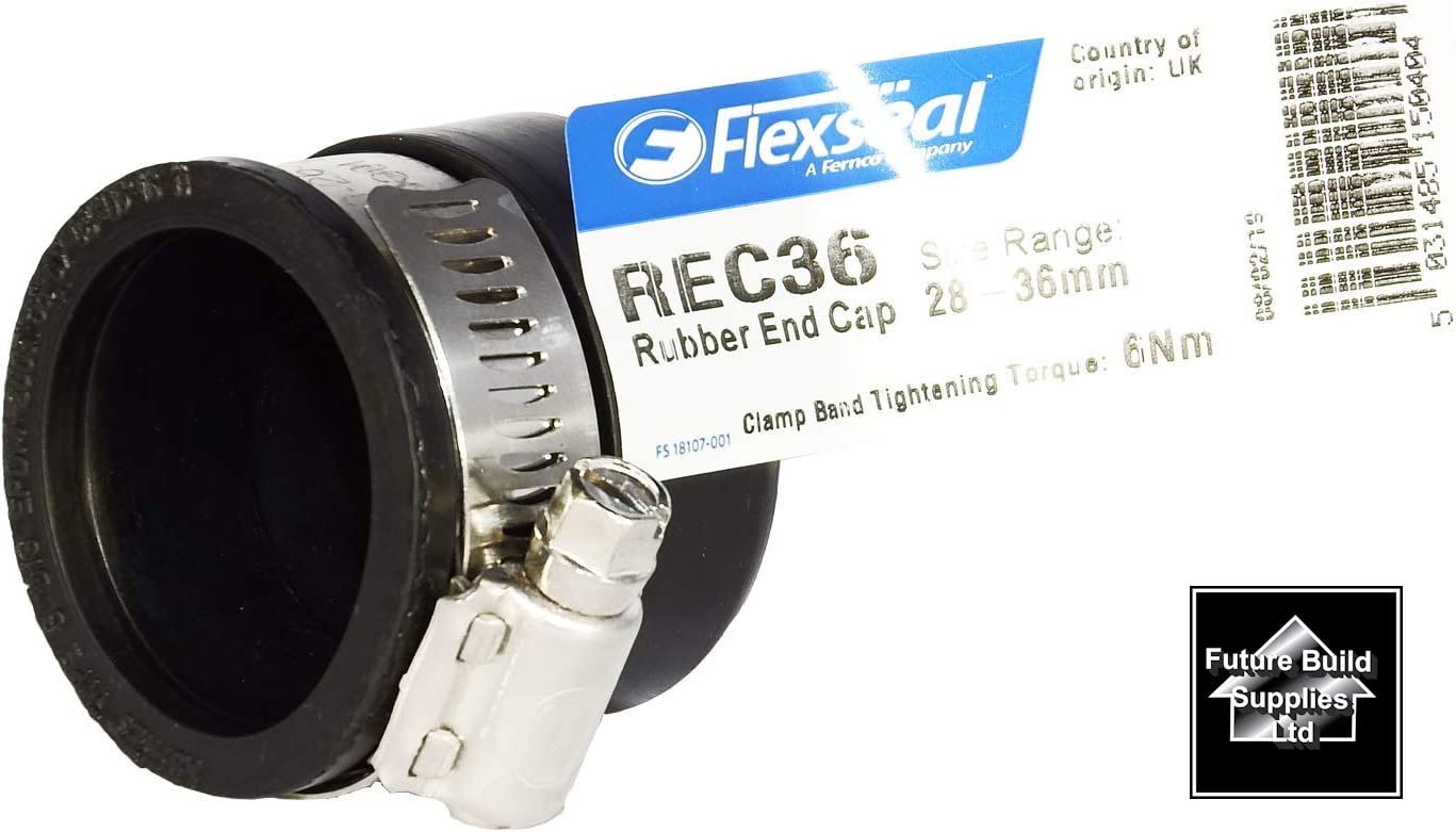Fernco REC36 EPDM Rubber Stop End Cap - 28-36mm