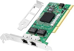 Jeirdus with Intel Chipset 82546 Dual Port Gigabit 8492MT PCI Server Network Card 1000M RJ45 NIC Ethernet Desktop Adapter