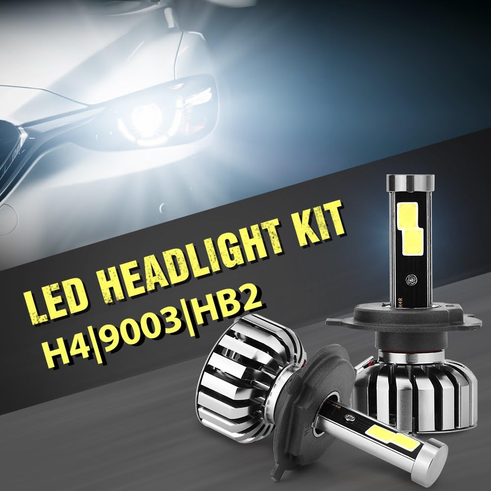 N7 Auto LED Light Headlight Bulb Vehicle Car Beam Bulb Kit 6000K (H4)