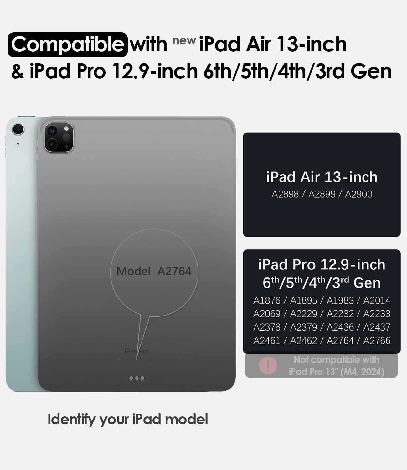 Nillkin Custodia con tastiera combinata compatibile con iPad Pro 12.9 2018/2020/2021/2022 (nero)