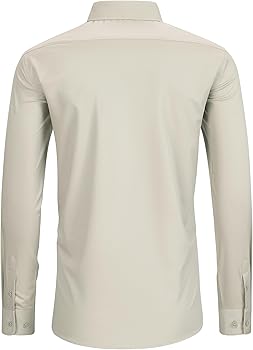 fahizo men's dress shirt Amazon.com: FAHIZO Men's Dress Shirt Regular Fit Solid Casual Business Formal Long Sleeve Button Down Shirts with Pocket, Black-S : Clothing, Shoes & Jewelry