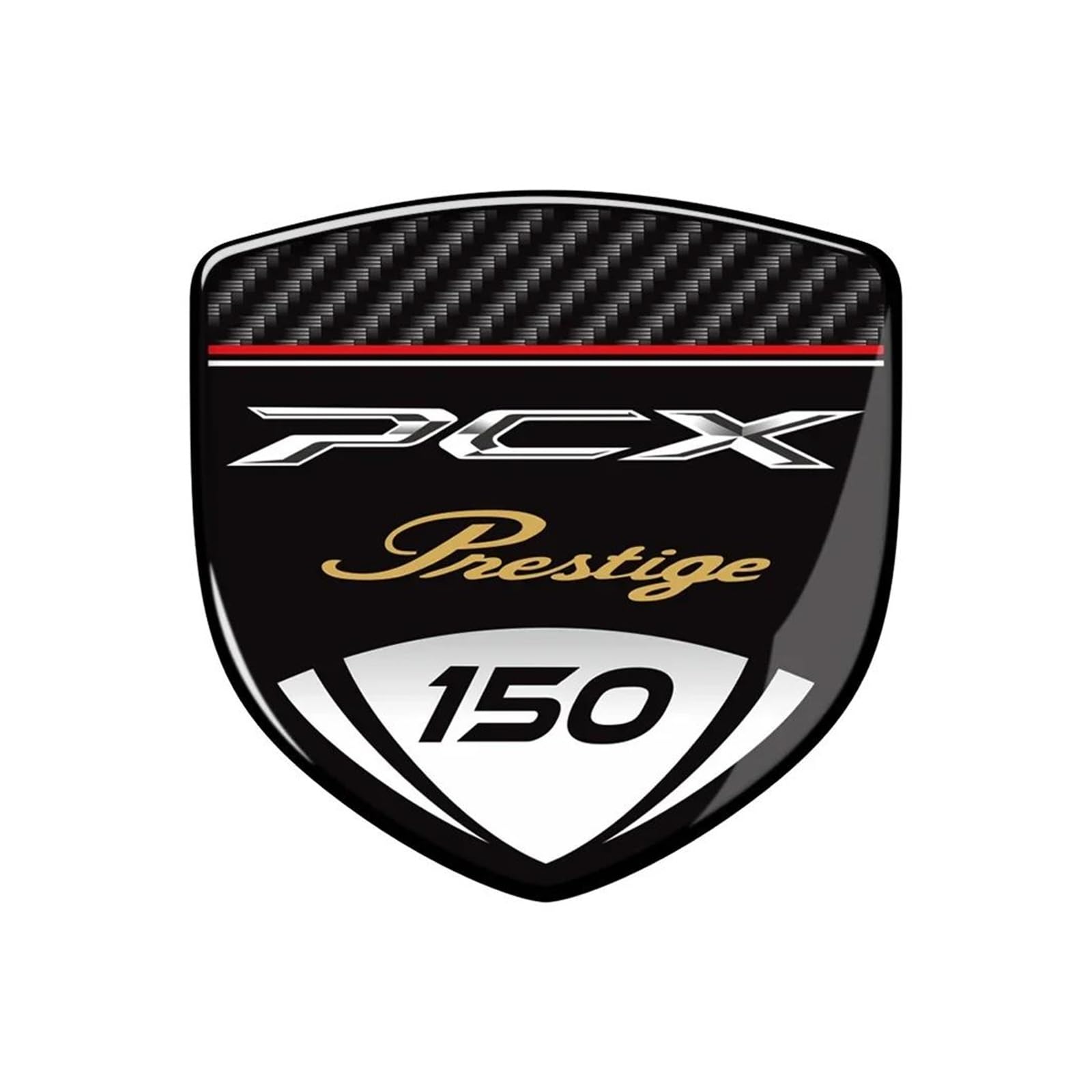 3D Resin Sticker for PCX125 PCX150 PCX160(Black150)