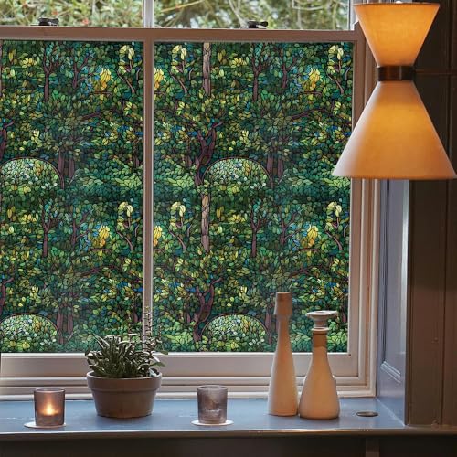 Película Decorativa para Ventanas Verde de Vinilo 15.7x118in miniatura 3