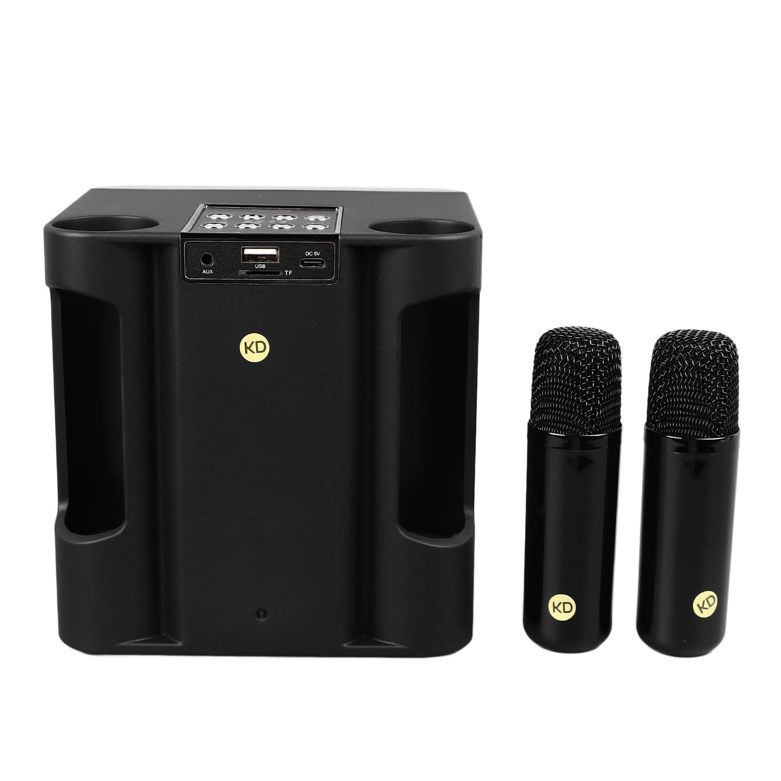 CHICIRIS Altoparlanti Karaoke Wireless Set Doppio Microfono Portatile per Feste in Casa ABS [Mini Macchina Karaoke Portatile per Feste in Casa]