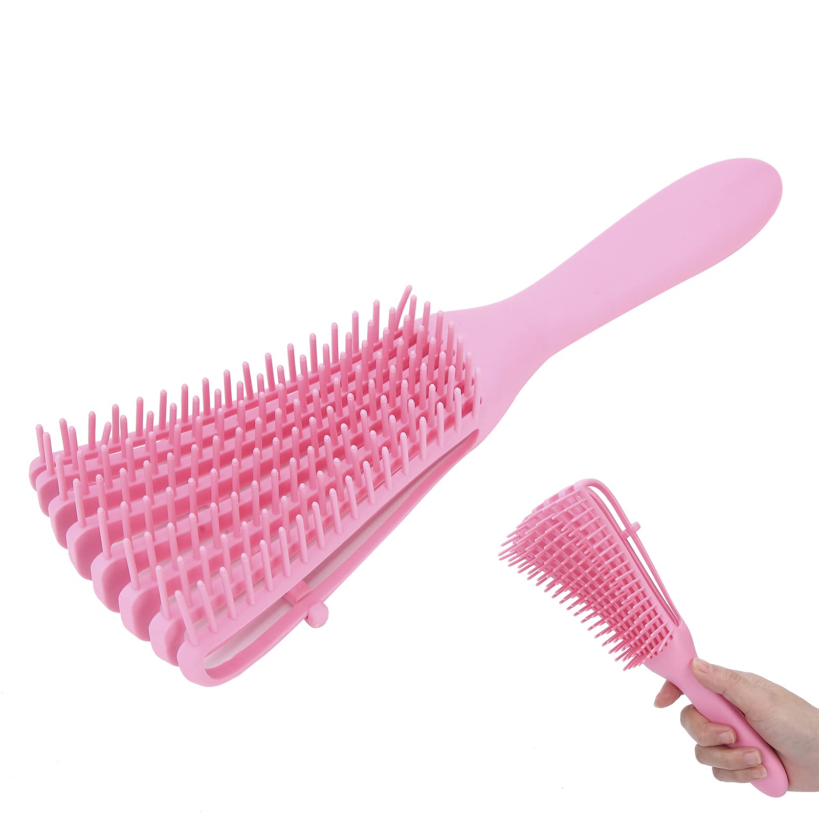 Snufeve6 Hair Detangling Brush, Ultra Soft Detangler, 8 Rows Elastic Brushes, Non Slip Matte Surface - Image 3