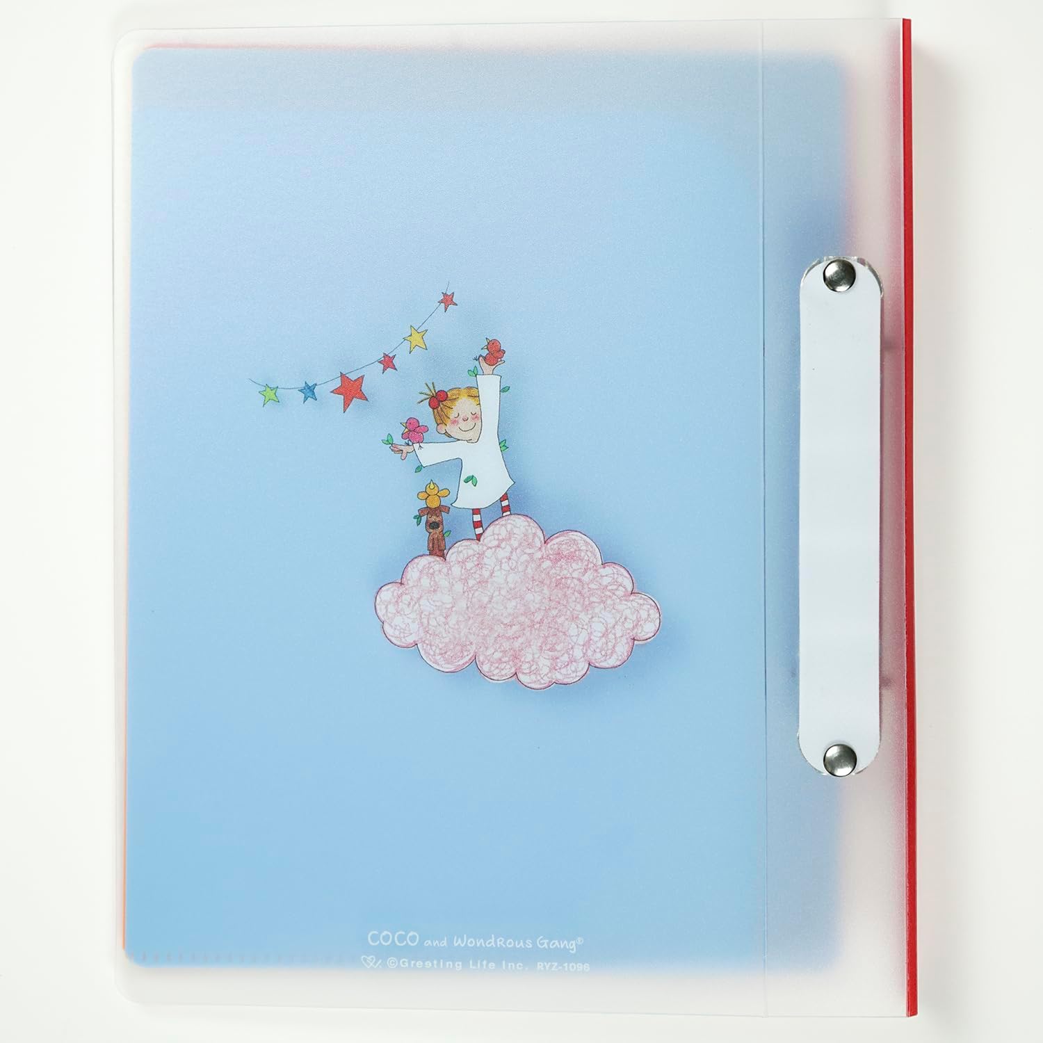 Coco-chan RYZ-1096 Greeting Life 2 Hole Binder A5 Size Clear Swing Pink