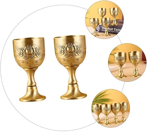 Miniatura 8 de 2 vasos de chupito de flores grabados a mano, diseño de cáliz de whisky para y más decoración clásica de bar en el hogar