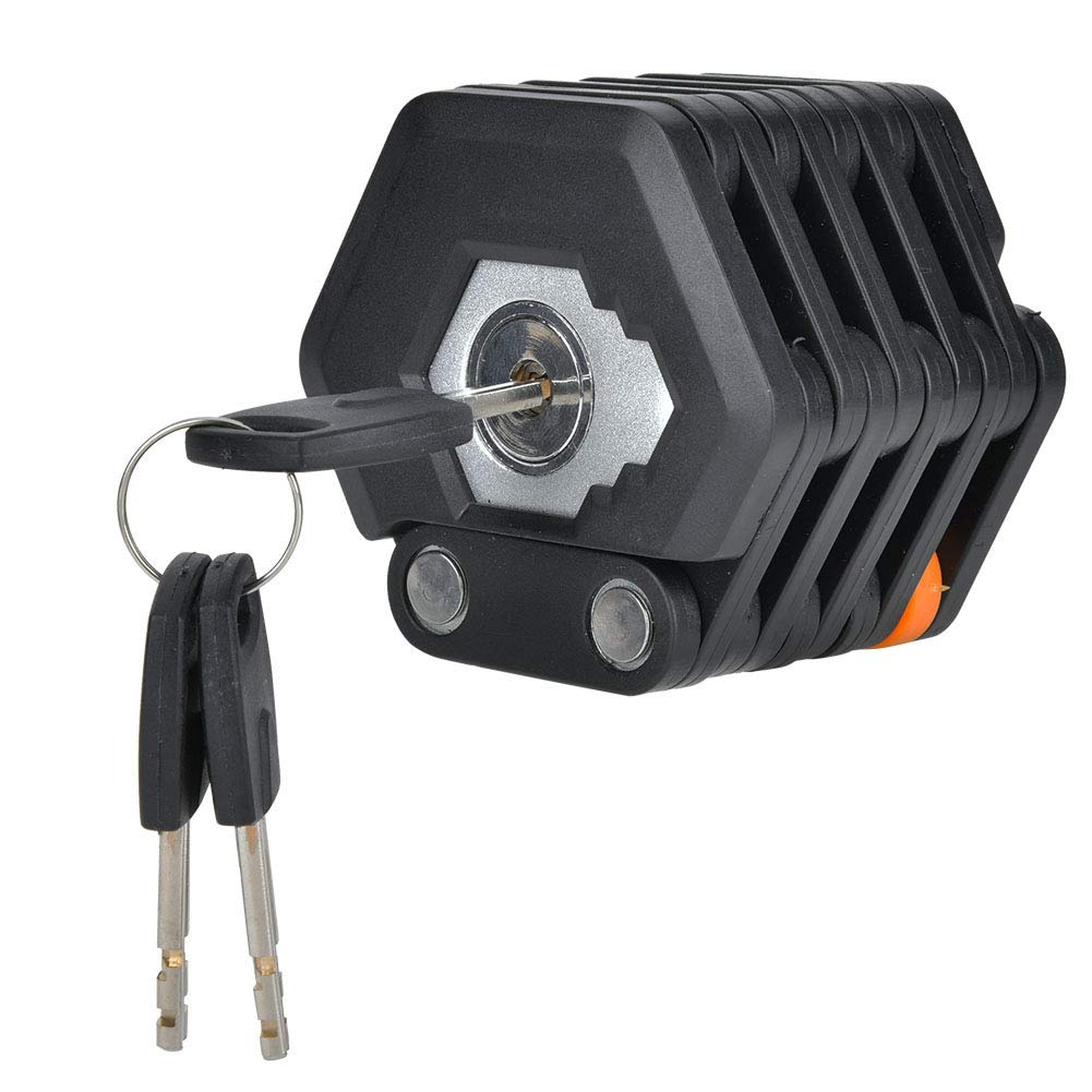 Bike Antitheft Zinc Alloy Folding Lock Mountain Bike Electric Scooter Security Portable Chain