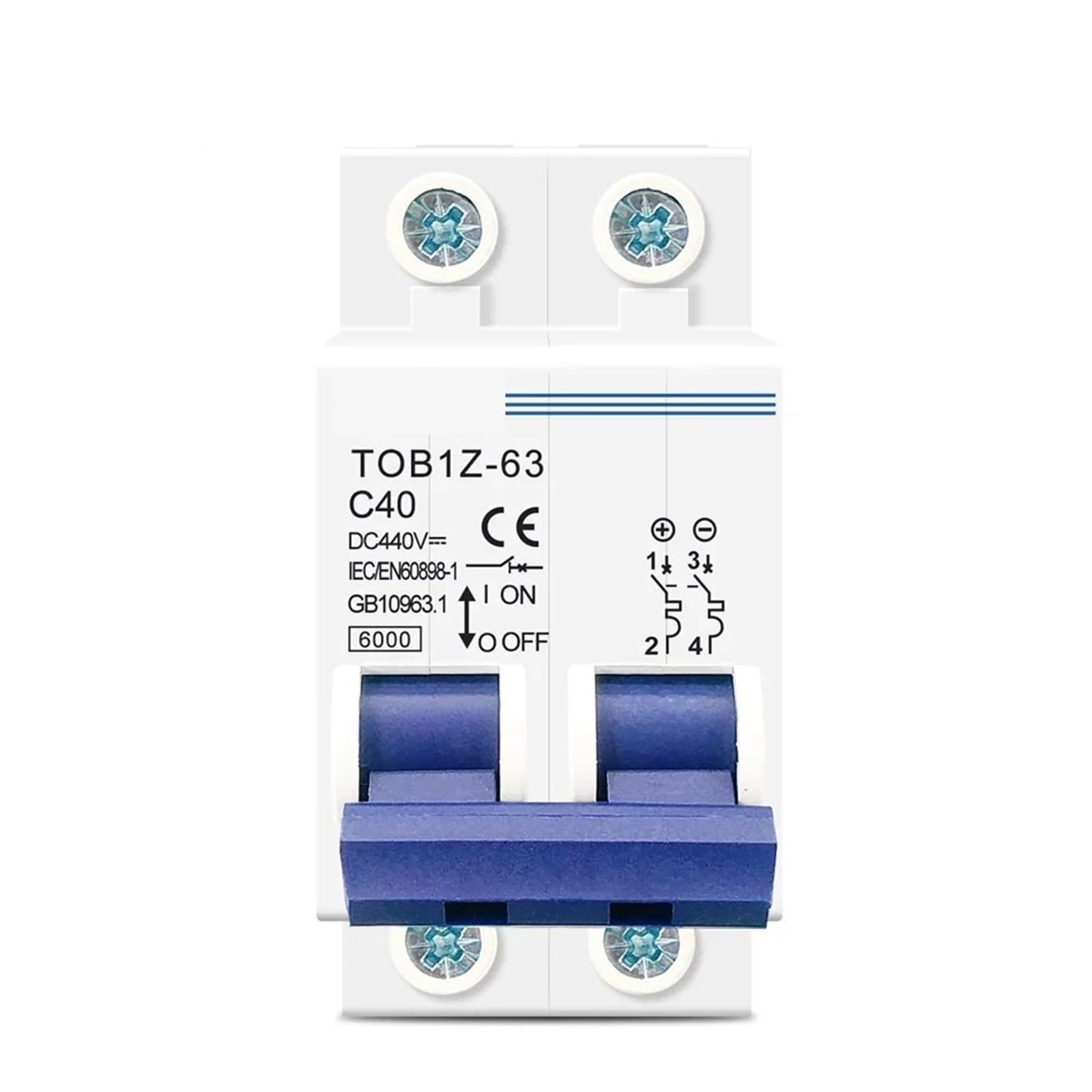 2P DC 6KA 440V Wyłącznik obwodu 3A 6A 10A 16A 20A 25A 32A 40A 50A 63A 1 szt. (16a)