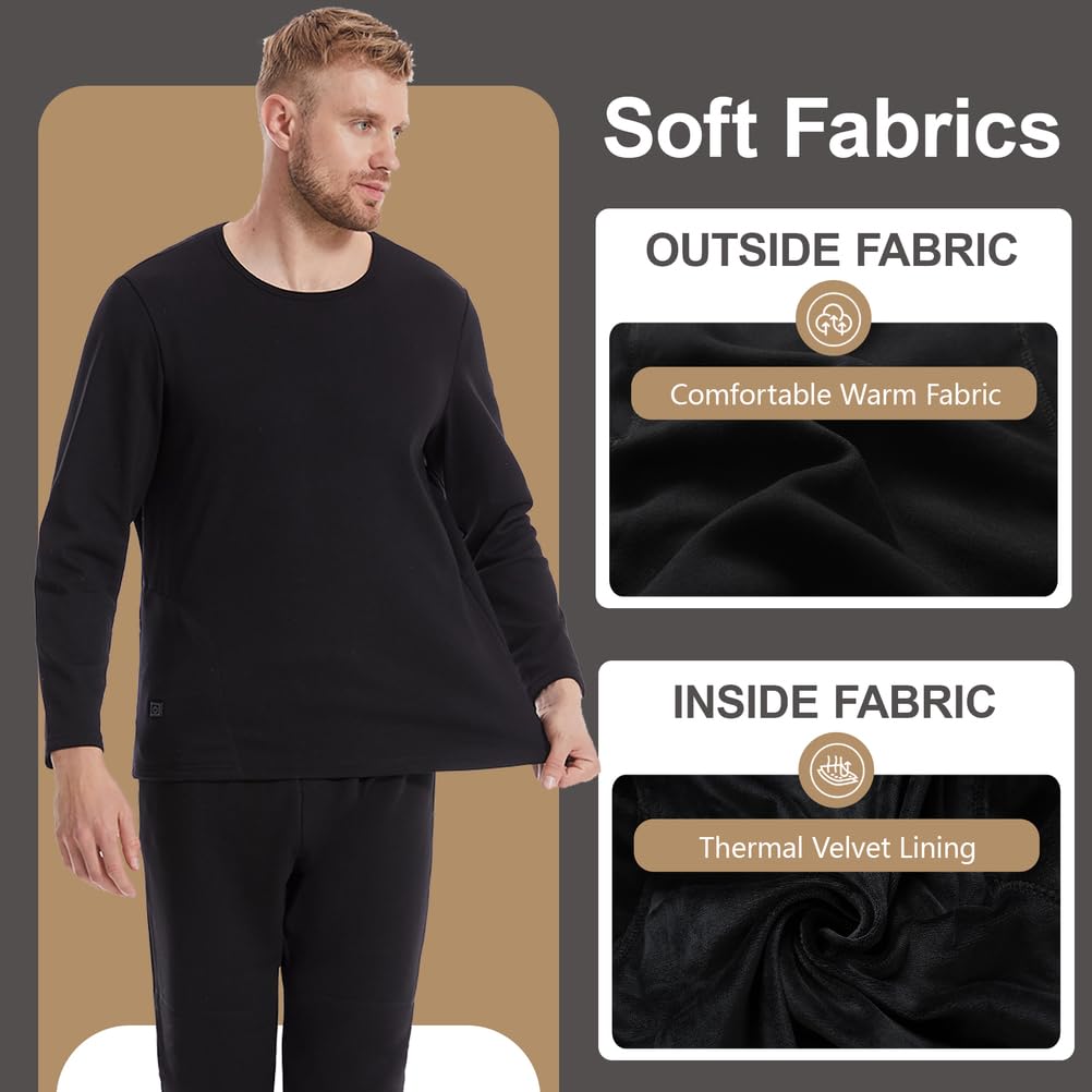 Pantalon Chauffant pour Homme, sous-Vêtement Thermique Électrique À 30 Zones avec 3 Niveaux De Chauffage pour La Chasse, Le Ski, La Moto