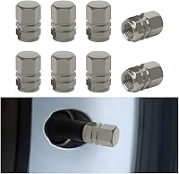 Vista 17 de Tapones de válvula de vástago de neumático de automóvil, 4 piezas de cubiertas de vástago de válvula de aleación de aluminio, resistentes a