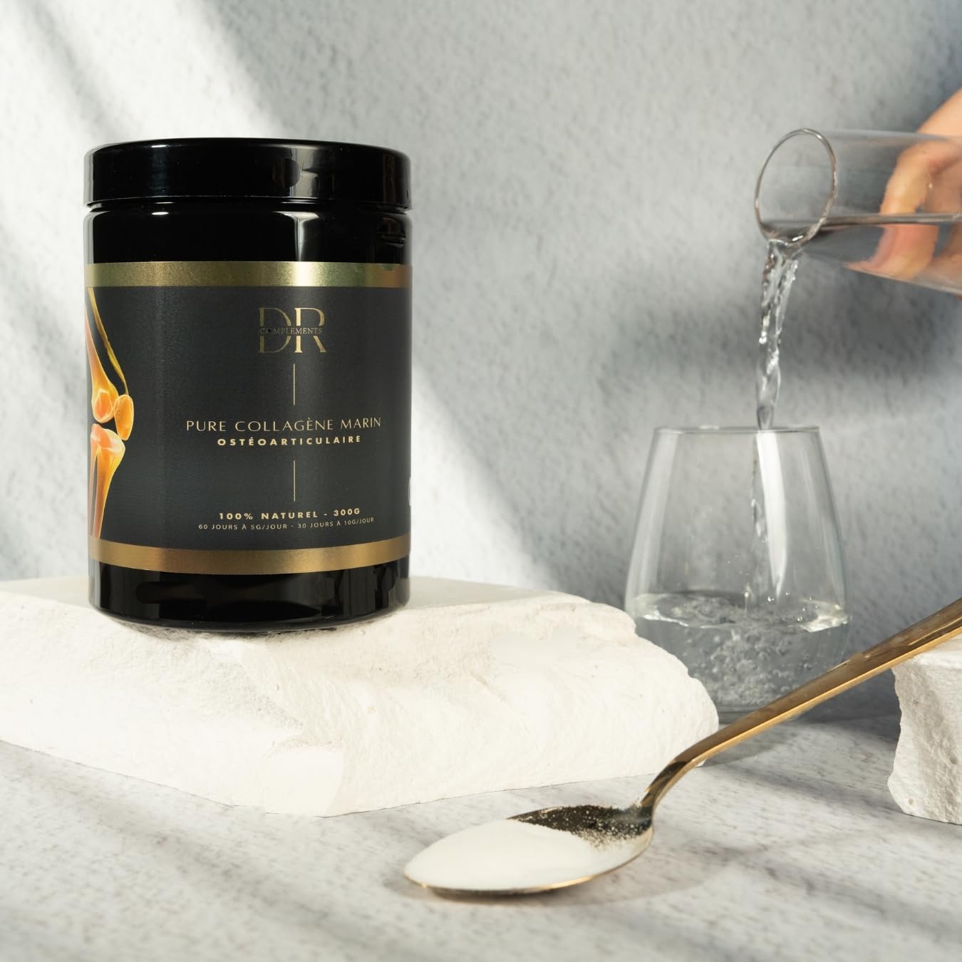 Collagène Marin Pur en Poudre – Haute Qualité – Sans Additifs, Sans Sucre, Goût Neutre – 300 g – Dr Complément