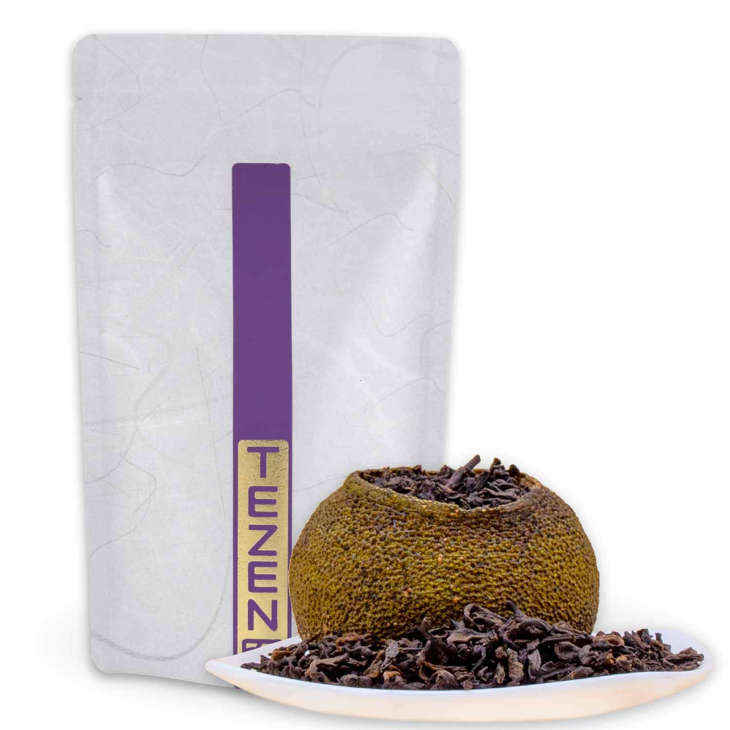 Shou Pu-Erh Tee Xiaoqing Mandarine aus Guangdong, China | Traditioneller chinesischer Pu-Erh Tee in der Mandarine gereift (50 g)